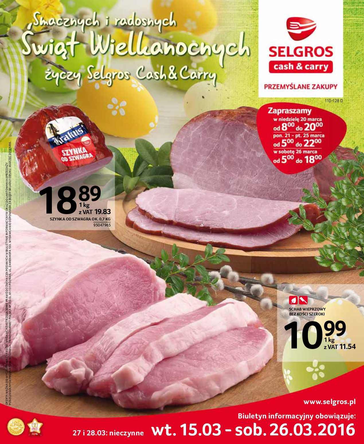 Gazetka promocyjna Selgros str. 1