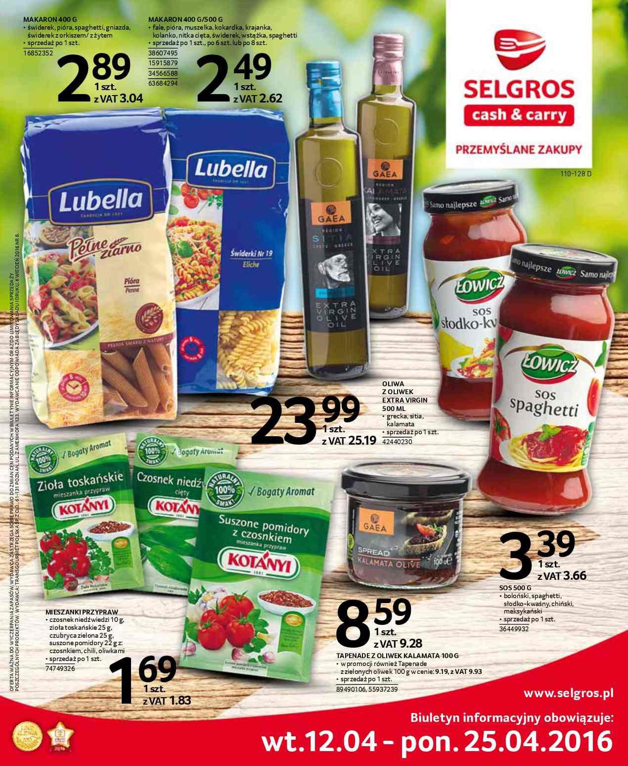 Gazetka promocyjna Selgros str. 1